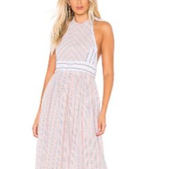 Free People Color Theory MIDI Dress - Pink Combo - Picture 1 of 5